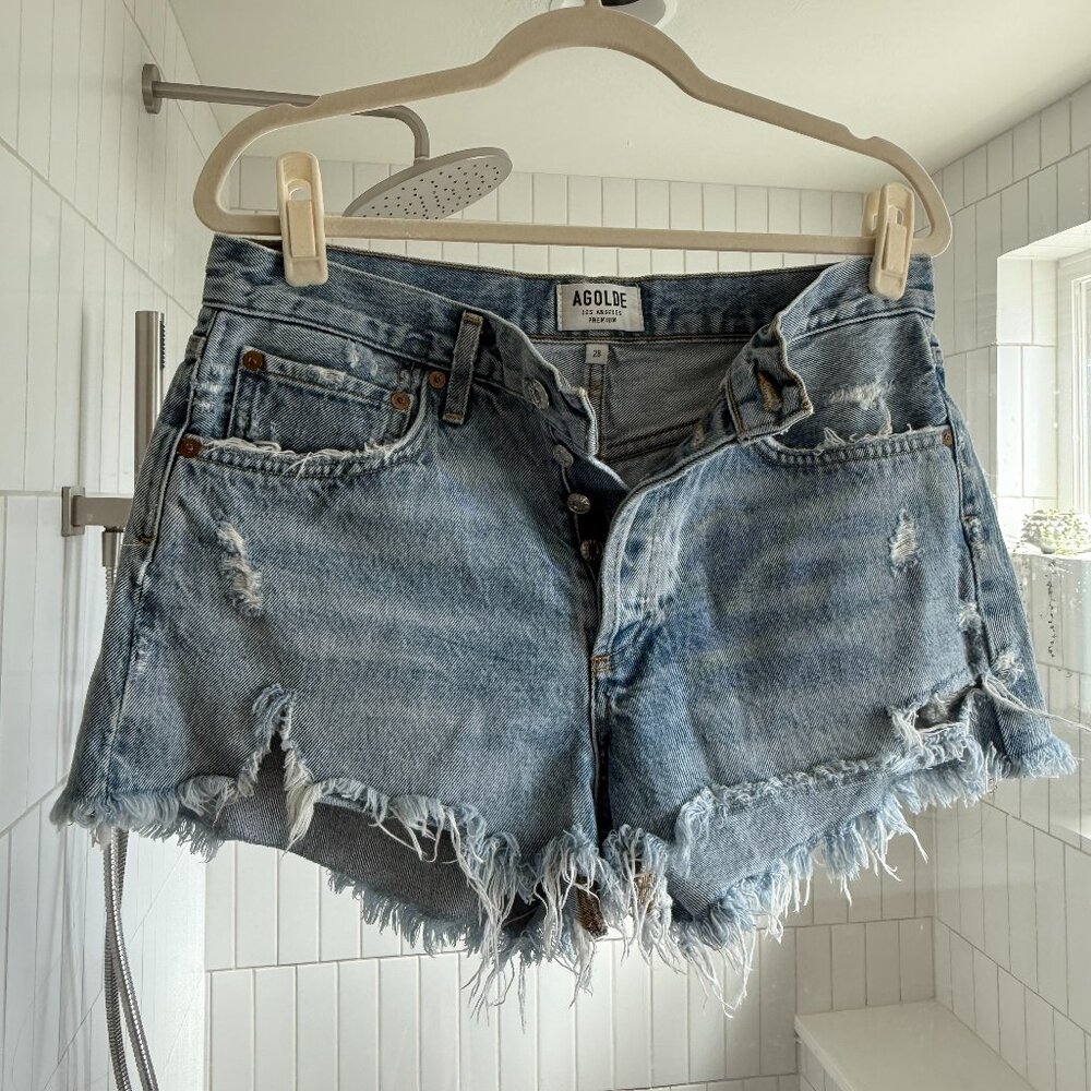 Agolde | Parker Parker Vintage Cut Off Short Loose Fit | Swapmeet blue | 28